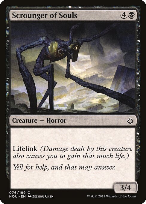 Scrounger of Souls - Hour of Devastation (#76) - Illustrated by Zezhou Chen - Magic: The Gathering Card