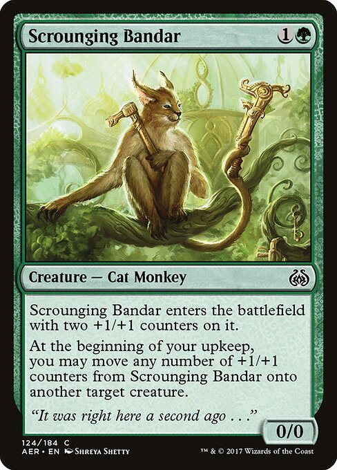 Bandar Sgraffignatore (Scrounging Bandar) - Aether Revolt (#124) - Illustrated by Shreya Shetty - Magic: The Gathering Card