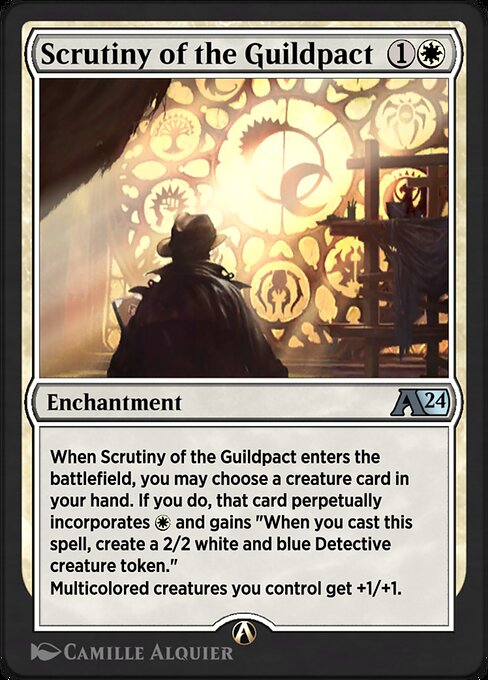 Scrutiny of the Guildpact - Alchemy: Murders at Karlov Manor  (#1) - Illustrated by Camille Alquier - Magic: The Gathering Card