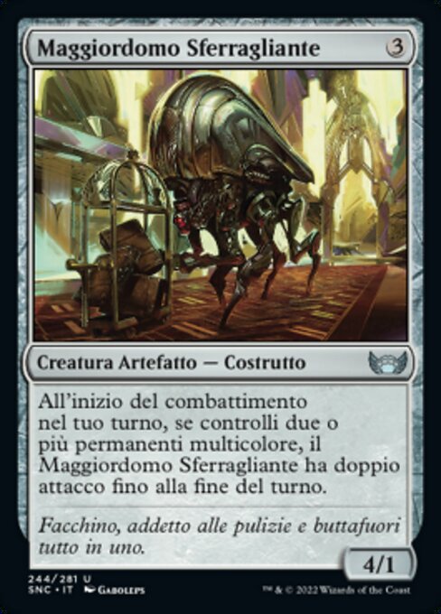 Mayordomo multitarea (Scuttling Butler) - Streets of New Capenna (#244) - Illustrated by Gaboleps - Magic: The Gathering Card