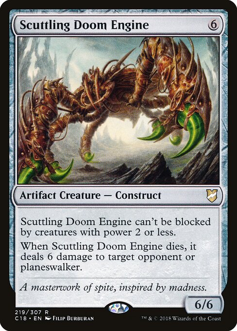 Macchina Devastatrice Sferragliante (Scuttling Doom Engine) - Commander 2018 (#219) - Illustrated by Filip Burburan - Magic: The Gathering Card
