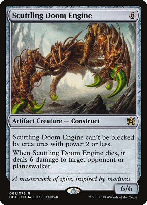 小走り破滅エンジン (Scuttling Doom Engine) - Duel Decks: Elves vs. Inventors (#61) - Illustrated by Filip Burburan - Magic: The Gathering Card