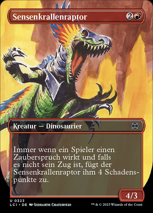 鎌爪の猛竜 (Scytheclaw Raptor) - The Lost Caverns of Ixalan (#323) - Illustrated by Sidharth Chaturvedi - Magic: The Gathering Card
