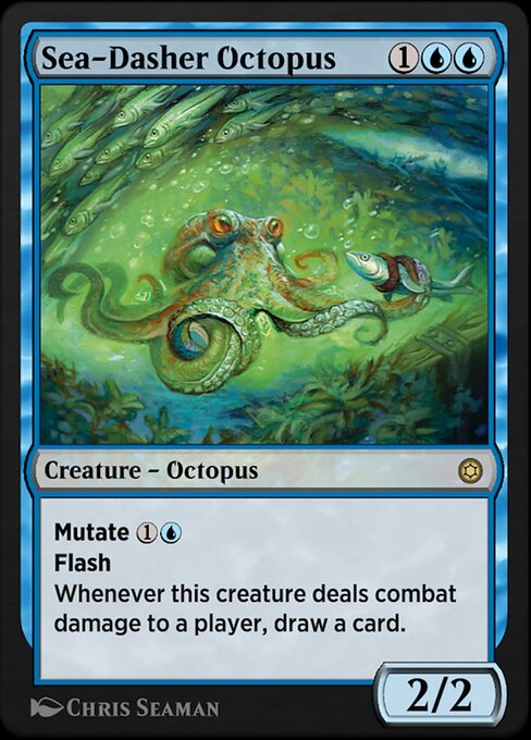 Meeresflitzer-Oktopus (Sea-Dasher Octopus) - Ikoria: Lair of Behemoths (#66) - Illustrated by Chris Seaman - Magic: The Gathering Card