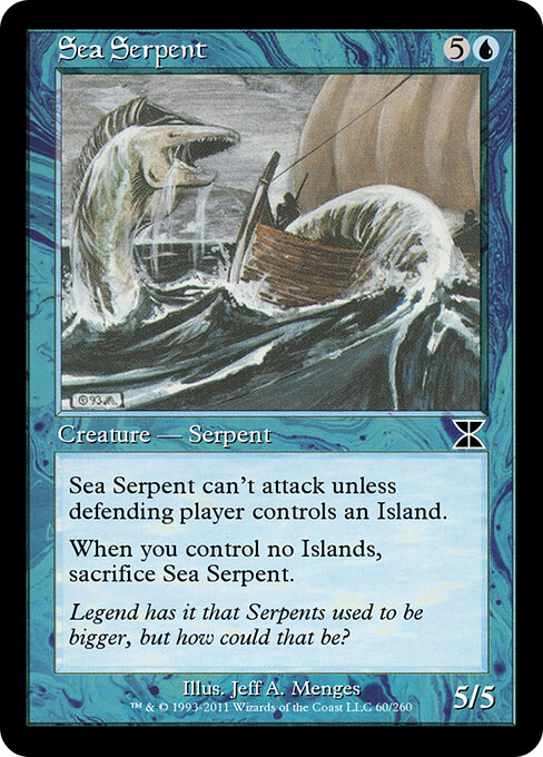 Sea Serpent - Masters Edition IV Magic card