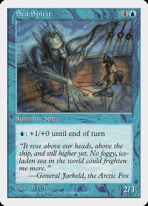 Espírito do Mar (Sea Spirit) - Fifth Edition (#119) - Illustrated by DiTerlizzi - Magic: The Gathering Card