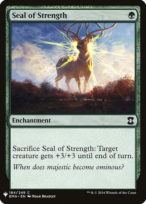 Sceau de force (Seal of Strength) - Nemesis (#115) - Illustrated by Christopher Moeller - Magic: The Gathering Card