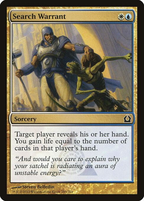 Search Warrant - Return to Ravnica Magic card