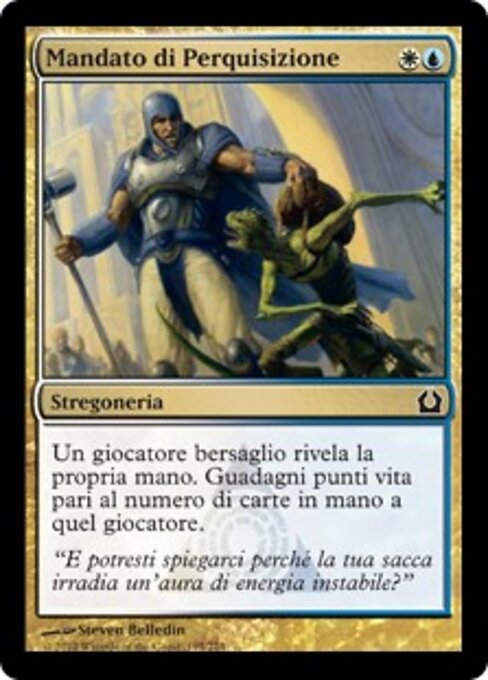 Mandato di Perquisizione (Search Warrant) - Return to Ravnica (#193) - Illustrated by Steven Belledin - Magic: The Gathering Card