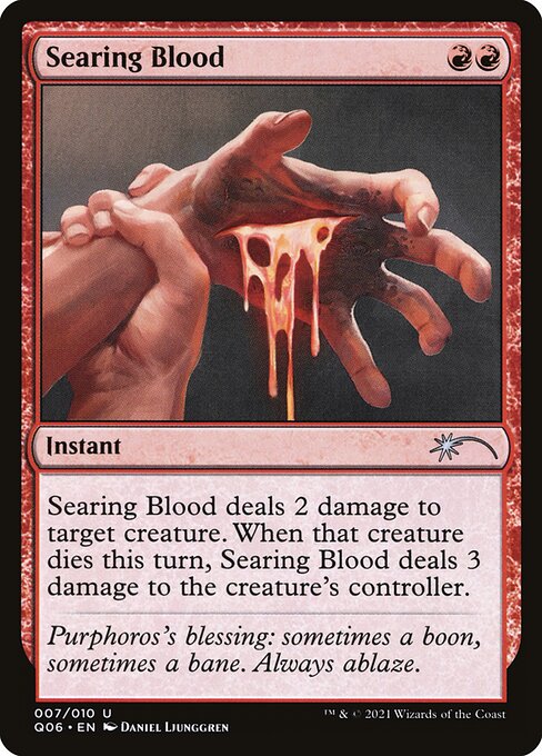 Searing Blood - Pioneer Challenger Decks 2021 (#7) - Illustrated by Daniel Ljunggren - Magic: The Gathering Card