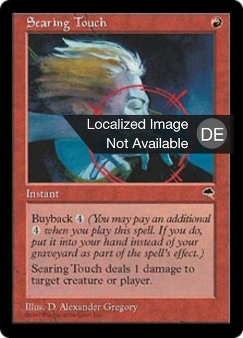 Searing Touch - Tempest Remastered (#155) - Illustrated by D. Alexander Gregory - Magic: The Gathering Card