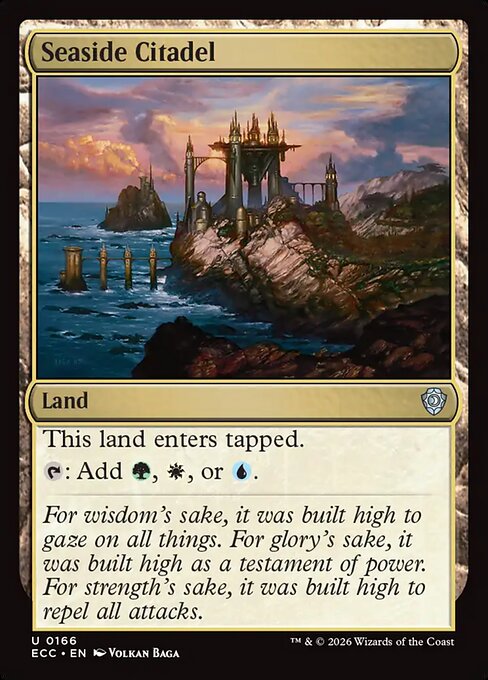 Seaside Citadel - Lorwyn Eclipsed Commander (#166) - Illustrated by Volkan Baǵa - Magic: The Gathering Card