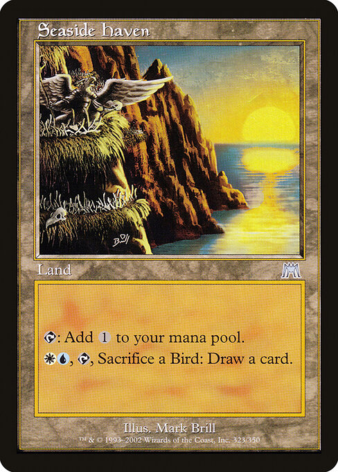Porto del Litorale (Seaside Haven) - Onslaught (#323) - Illustrated by Mark Brill - Magic: The Gathering Card