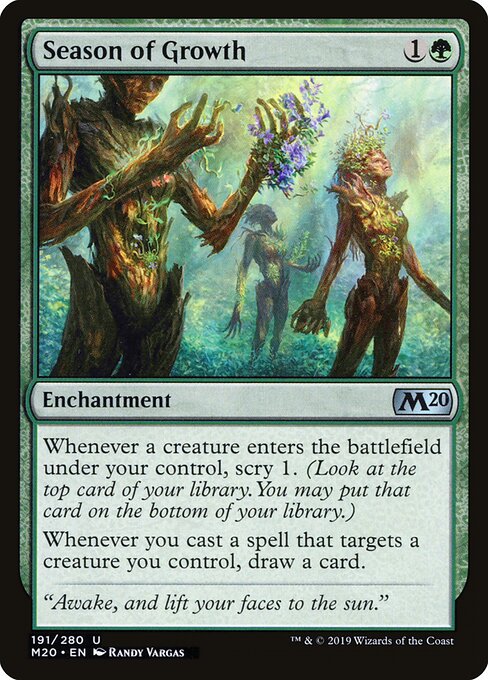 Season of Growth - Core Set 2020 (#191) - Illustrated by Randy Vargas - Magic: The Gathering Card