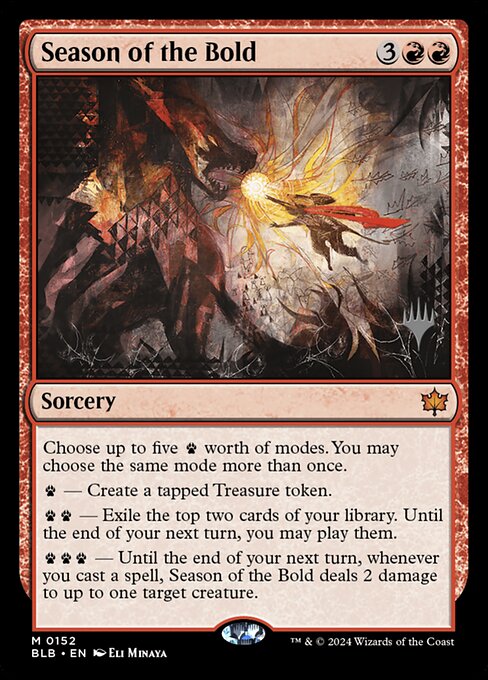 Temporada de valentía (Season of the Bold) - Bloomburrow (#285) - Illustrated by Yeong-Hao Han - Magic: The Gathering Card