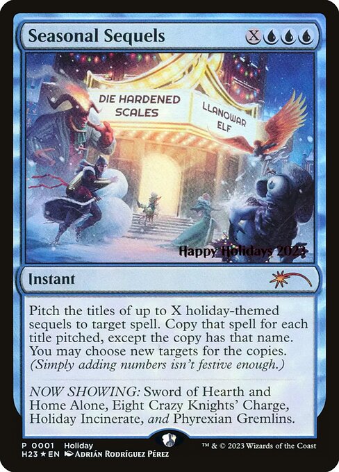 Seasonal Sequels - Happy Holidays (#23) - Illustrated by Adrián Rodríguez Pérez - Magic: The Gathering Card
