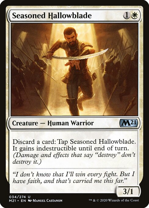 Seasoned Hallowblade - Core Set 2021 Magic card