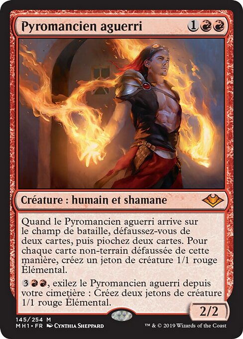 Erfahrener Pyromagier (Seasoned Pyromancer) - Double Masters 2022 (#363) - Illustrated by Steve Prescott - Magic: The Gathering Card