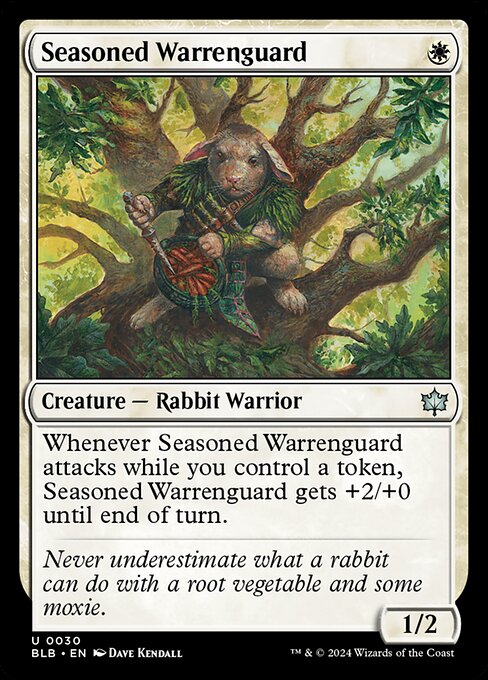 Seasoned Warrenguard - Bloomburrow Magic card