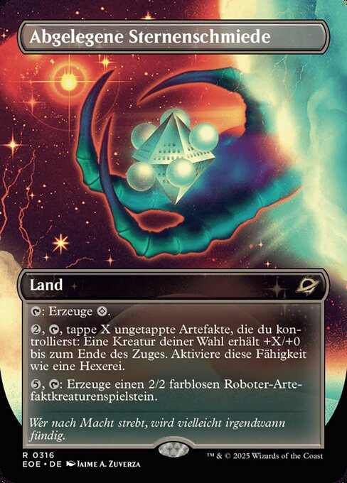 隔（かく）離（り）された星（ほし）鍛（か）冶（じ）場（ば） (Secluded Starforge) - Edge of Eternities (#257) - Illustrated by Chris Rahn - Magic: The Gathering Card