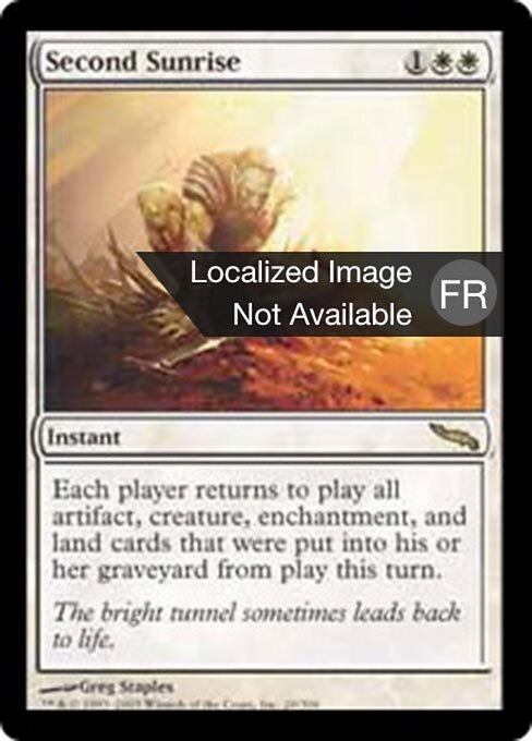 第二の日の出 (Second Sunrise) - Mirrodin (#20) - Illustrated by Greg Staples - Magic: The Gathering Card