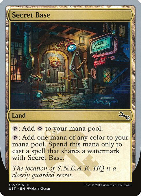 Secret Base - Unstable (#165b) - Illustrated by Matt Gaser - Magic: The Gathering Card