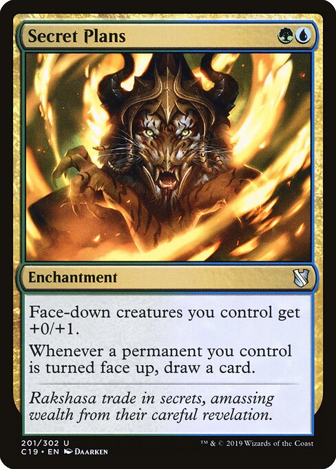 Secret Plans - Commander 2019 (#201) - Illustrated by Daarken - Magic: The Gathering Card