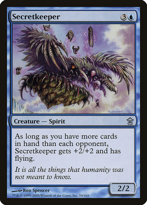 Guardasecretos (Secretkeeper) - Saviors of Kamigawa (#54) - Illustrated by Ron Spencer - Magic: The Gathering Card