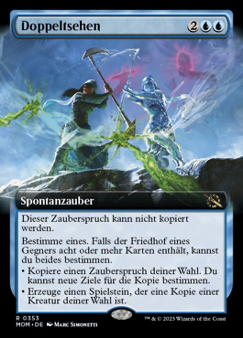 Doppeltsehen (See Double) - March of the Machine (#353) - Illustrated by Marc Simonetti - Magic: The Gathering Card