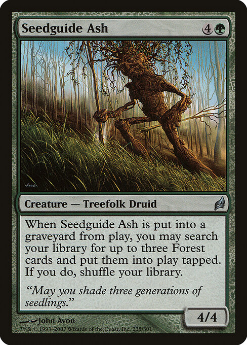 Seedguide Ash - Lorwyn (#235) - Illustrated by John Avon - Magic: The Gathering Card
