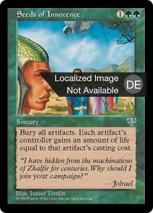 Semillas de inocencia (Seeds of Innocence) - Mirage (#241) - Illustrated by Junior Tomlin - Magic: The Gathering Card