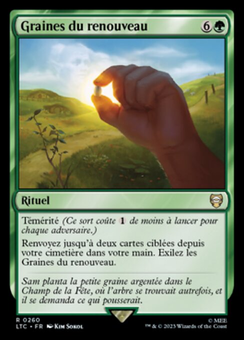 Graines du renouveau (Seeds of Renewal) - Tales of Middle-earth Commander (#260) - Illustrated by Kim Sokol - Magic: The Gathering Card