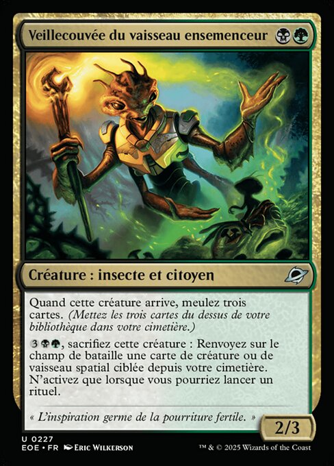 シードシップの幼（よう）生（せい）御（お）守（も）り (Seedship Broodtender) - Edge of Eternities (#227) - Illustrated by Eric Wilkerson - Magic: The Gathering Card