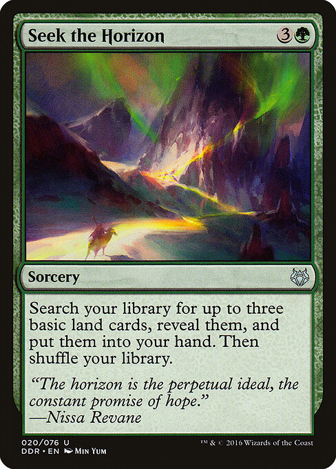 地平の探求 (Seek the Horizon) - Duel Decks: Nissa vs. Ob Nixilis (#20) - Illustrated by Min Yum - Magic: The Gathering Card
