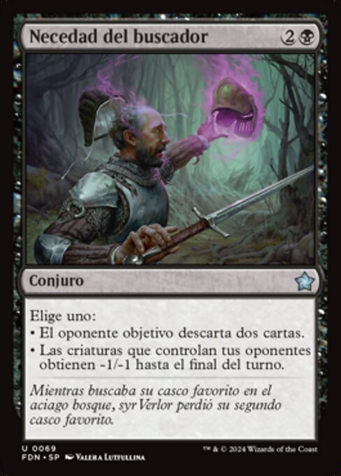 Necedad del buscador (Seeker's Folly) - Foundations (#69) - Illustrated by Valera Lutfullina - Magic: The Gathering Card