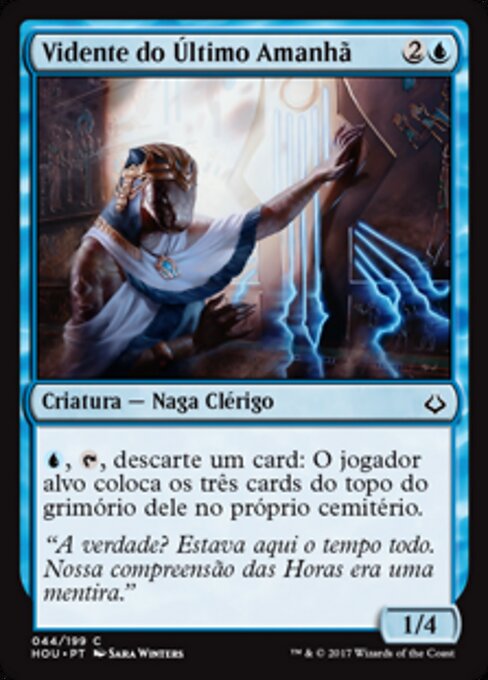 Vidente do Último Amanhã (Seer of the Last Tomorrow) - Hour of Devastation (#44) - Illustrated by Sara Winters - Magic: The Gathering Card