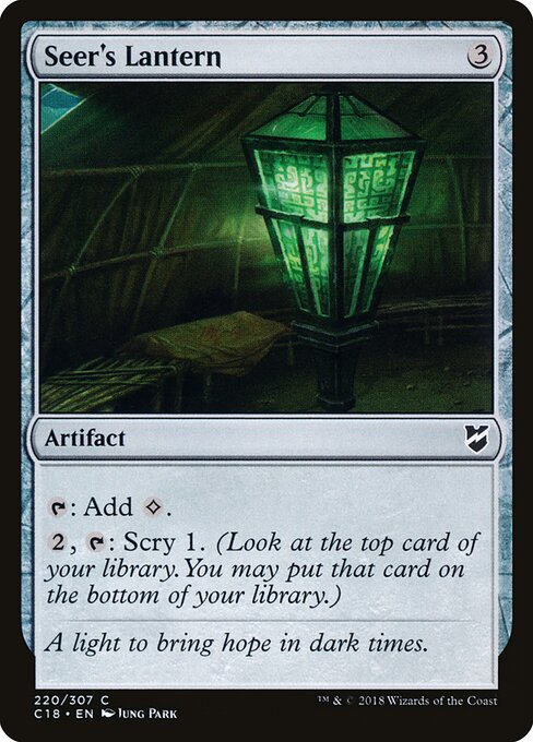 Farol del vidente (Seer's Lantern) - Commander 2018 (#220) - Illustrated by Jung Park - Magic: The Gathering Card