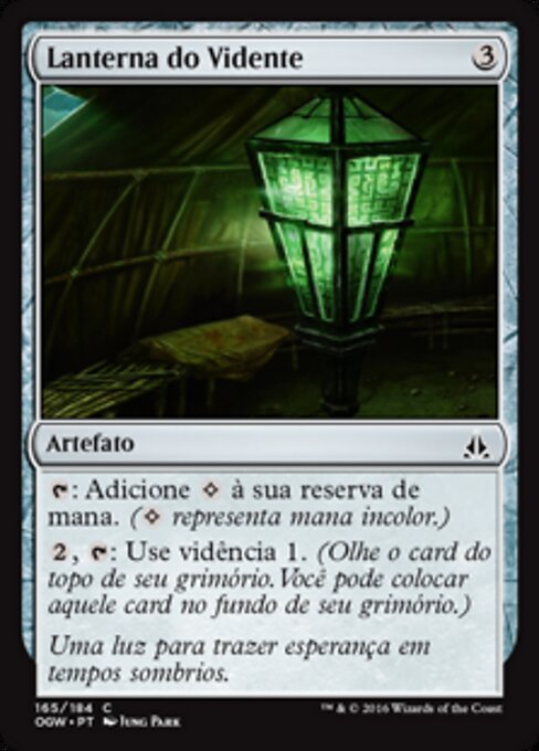 Lanterne du voyant (Seer's Lantern) - Oath of the Gatewatch (#165) - Illustrated by Jung Park - Magic: The Gathering Card
