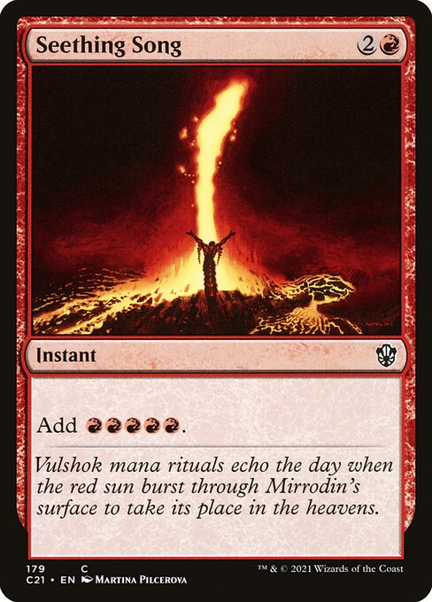 Seething Song - Commander 2021 (#179) - Illustrated by Martina Pilcerova - Magic: The Gathering Card
