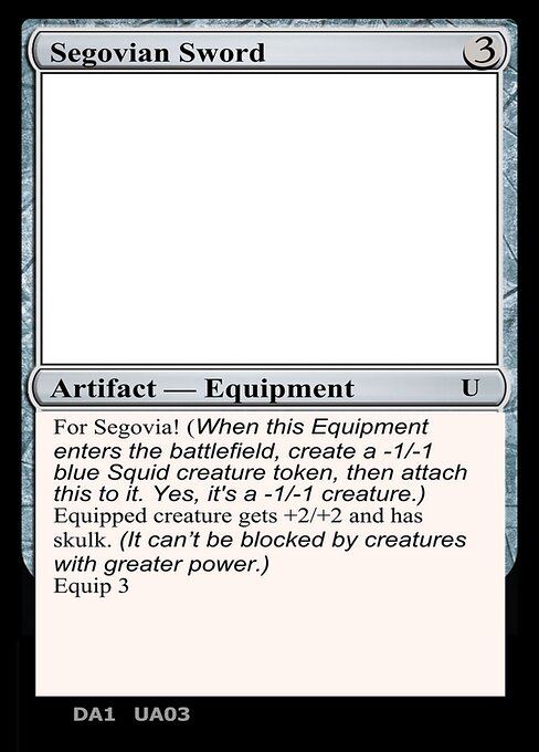 Segovian Sword - Unknown Event (#UA03e) - Magic: The Gathering Card