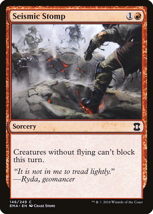 Seismic Stomp - Eternal Masters (#146) - Illustrated by Chase Stone - Magic: The Gathering Card