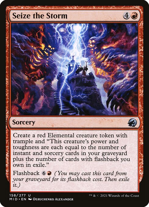 Catturare la Tempesta (Seize the Storm) - Innistrad: Midnight Hunt (#158) - Illustrated by Deruchenko Alexander - Magic: The Gathering Card