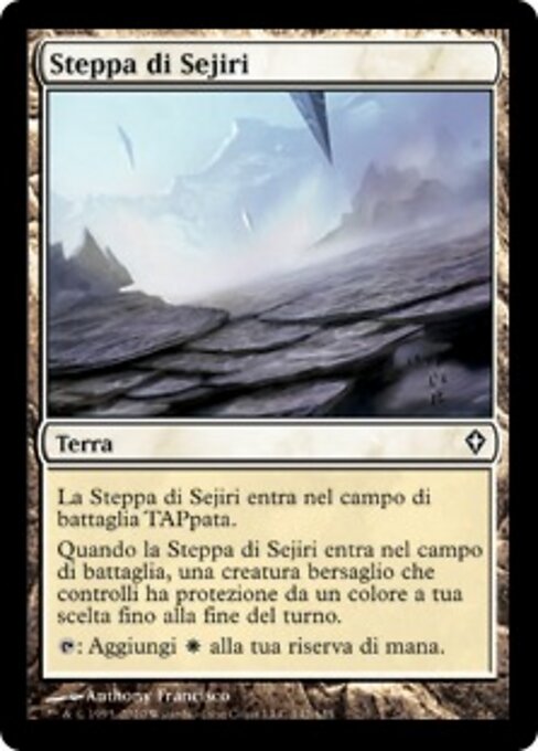 セジーリのステップ (Sejiri Steppe) - Worldwake (#142) - Illustrated by Anthony Francisco - Magic: The Gathering Card