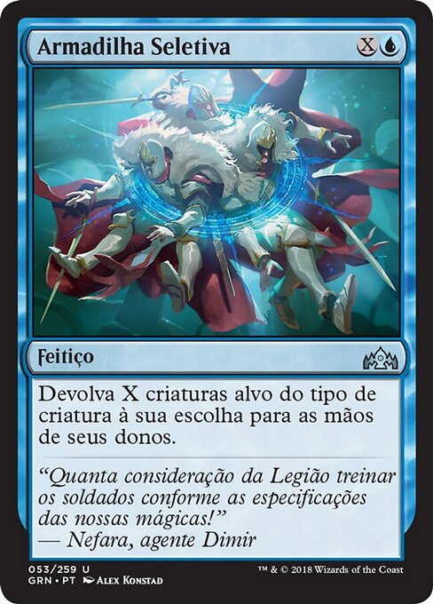 選択的な罠 (Selective Snare) - Guilds of Ravnica (#53) - Illustrated by Alex Konstad - Magic: The Gathering Card