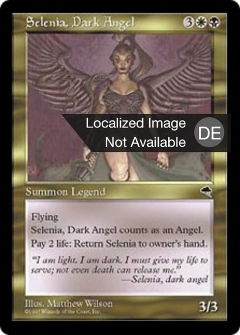 Selenia, Dark Angel - Tempest Remastered (#210) - Illustrated by Matthew D. Wilson - Magic: The Gathering Card