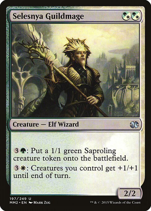 Ghildmage de Selesnya (Selesnya Guildmage) - Ravnica Remastered (#221) - Illustrated by Mark Zug - Magic: The Gathering Card