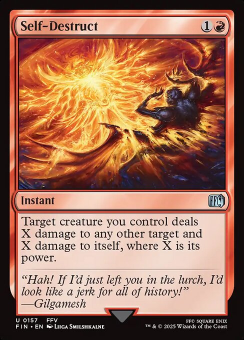 Self-Destruct - Final Fantasy Magic card