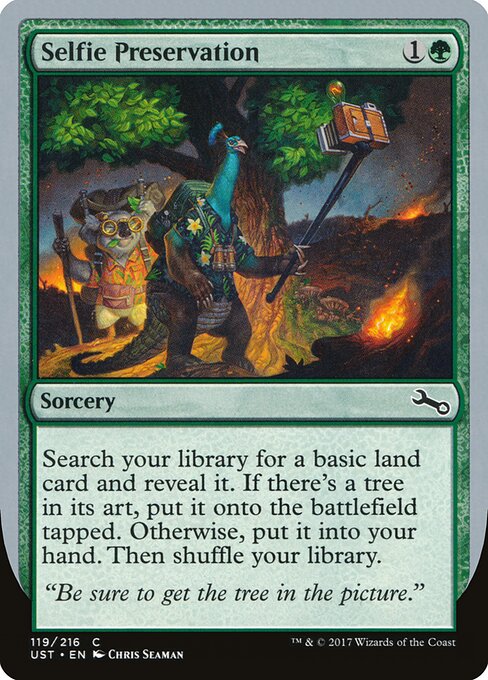 Selfie Preservation - Unstable (#119) - Illustrated by Chris Seaman - Magic: The Gathering Card