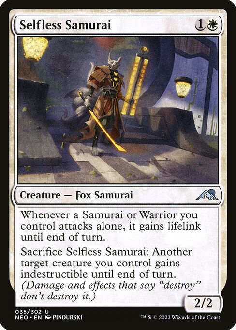 Selfless Samurai - Kamigawa: Neon Dynasty Magic card