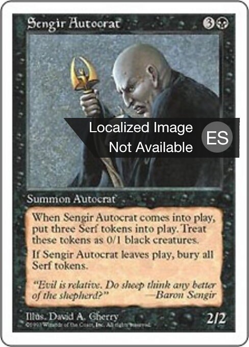 センギアの従臣 (Sengir Autocrat) - Eternal Masters (#105) - Illustrated by Aaron Miller - Magic: The Gathering Card